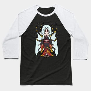 Spider Yokai Jorōgumo Playing Shamisen CHIBI MONSTER GIRLS Series I Baseball T-Shirt